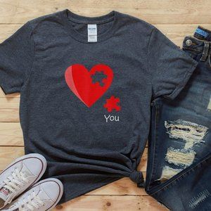 CUTE VALENTINES SHIRT WOMENS HEART LOVE TEE HEARTS